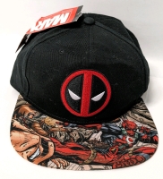 New Marvel DEADPOOL Embroidered Logo Official Snapback Cap (One Size Fits Most)