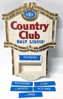 Vintage Country Club Malt Liquor Advertising Calendar 13" Tall