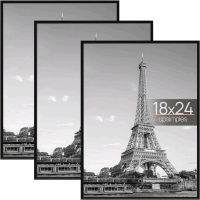 New 3-Pack UpSimples 18" x 24" Picture Frames (Black)