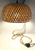 New Boho Plug-In Chandelier Pendant Light with Woven Cord & Dimmer Switch