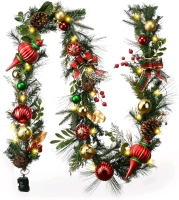 Valery Madelyn 9ft Long Christmas Garland Decoration with Lights