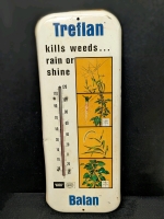 Vintage Tin Advertising Thermometer Elanco Treflan Balan Weed Killer 6" x 15.5" tall