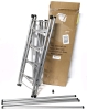 Tzaml 4-Tier Expandable Free-Standing Shoe Rack 24" - 44" silver grey - 2