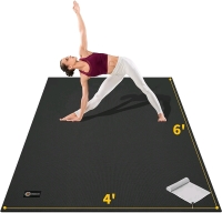 NEW CAMBIVO Large Yoga Mat 6&rsquo; x 4&rsquo; x 8mm(72'' x 48'') Extra Thick Workout Mat for Home Gym Flooring, Non-Slip Anti-Tear Barefoot Exercise Mat for Women and Men-Pilates,Stretching,Push-ups Stock photo used