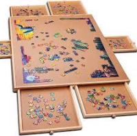 Wooden Puzzle Board 6 Drawers 93x5x73cm