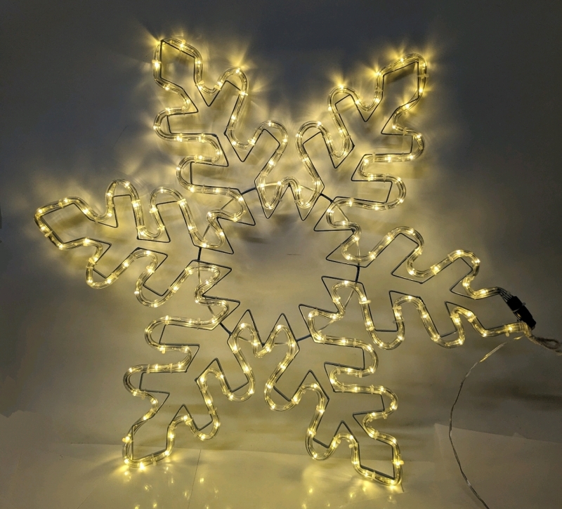 Large Light-Up Winter Snowflake Decoration 23.25" Tall (As-Is)