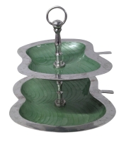 Vintage MCM Apple-Shaped 2-Tier Cake Stand