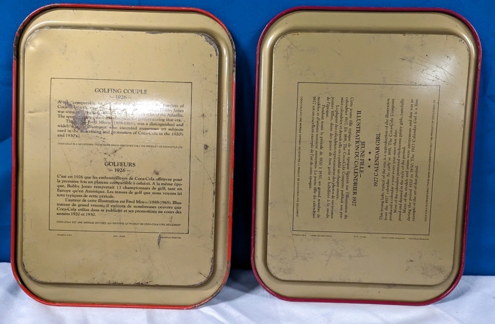 2 Vintage Coca-Cola Trays