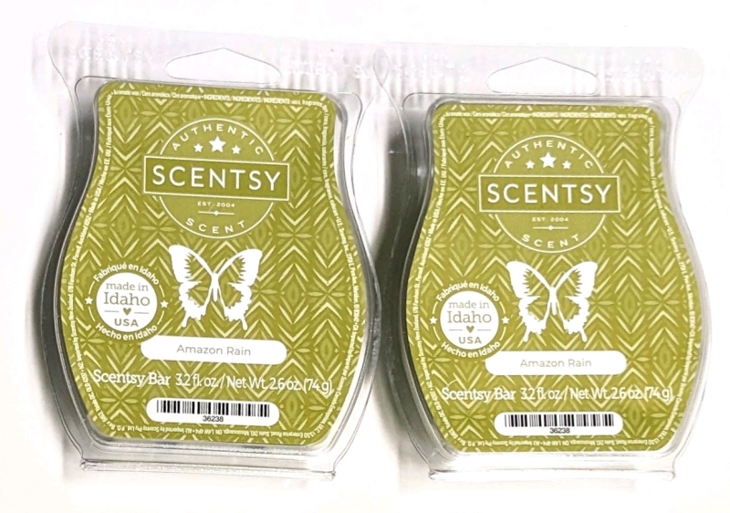 2 New SCENTSY BARS 74g ea (Amazon Rain)