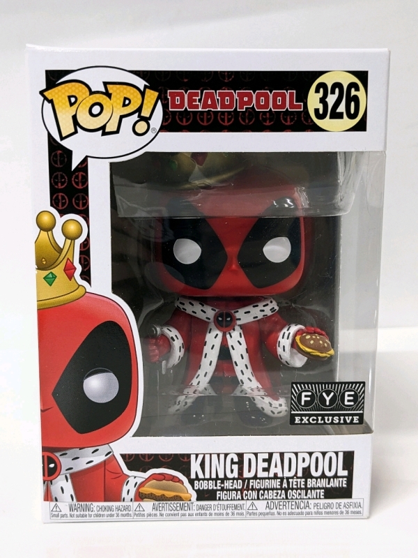 New FUNKO POP! #326 King Deadpool Bobble-Head FYE Exclusive