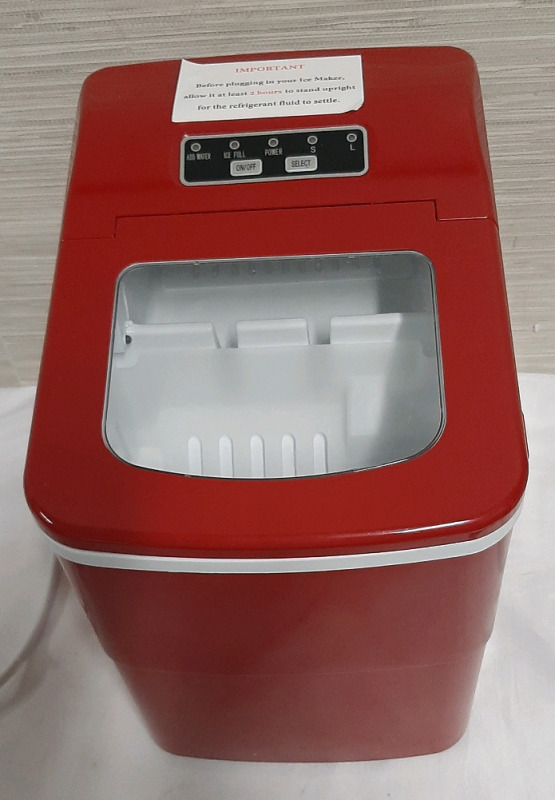 NEW AGLUCKY Counter top Ice Maker Machine,Compact Automatic Ice Maker Retail $178.00<br/>Tested and powers up