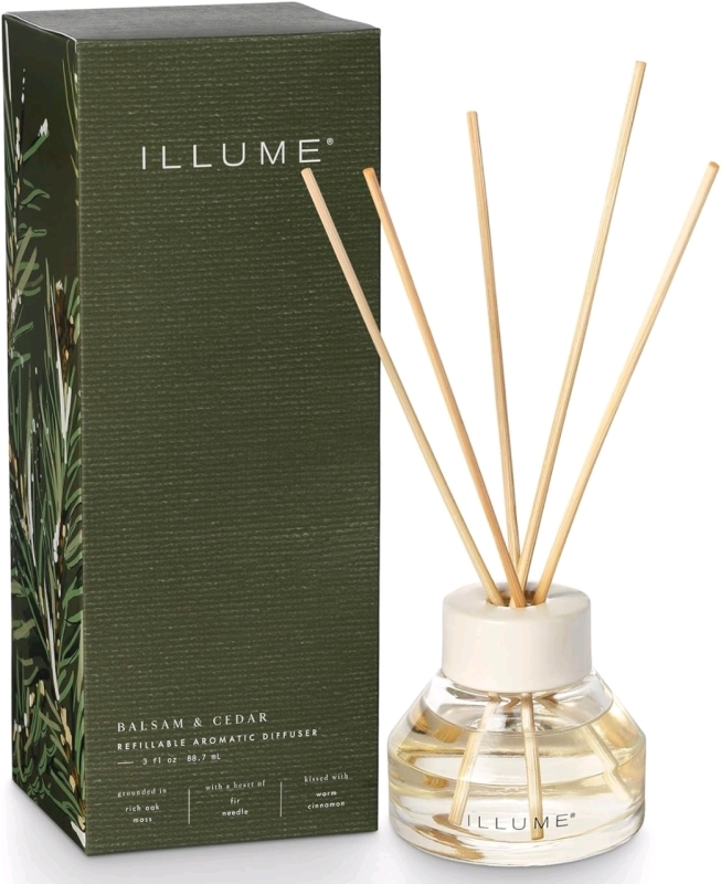 New ILLUME Balsam & Cedar Refillable Aromatic Diffuser 88.7ml