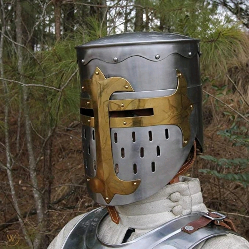 NEW Mutu Greenworld Medieval Templar Crusader Knight Armor Helmet Greek Spartan Retail $74.00