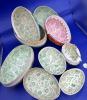 5 Stacking 1920s Western Germany Paper Mache Easter Eggs <br/> - 2