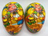 5 Stacking 1920s Western Germany Paper Mache Easter Eggs <br/> - 5