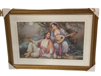 Huge New Gorgeously Framed Print of Omar Khayyam and Saki 44.5" x 32"