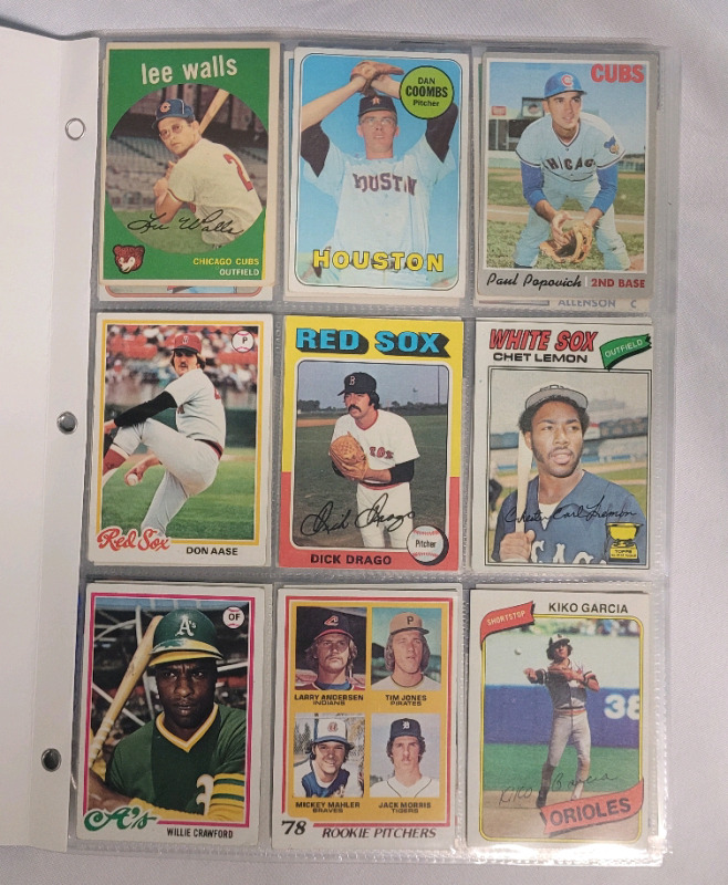 1959 , 1969 - 1991 Topps MLB Baseball Trading Card Singles , 108 Cards No Doubles