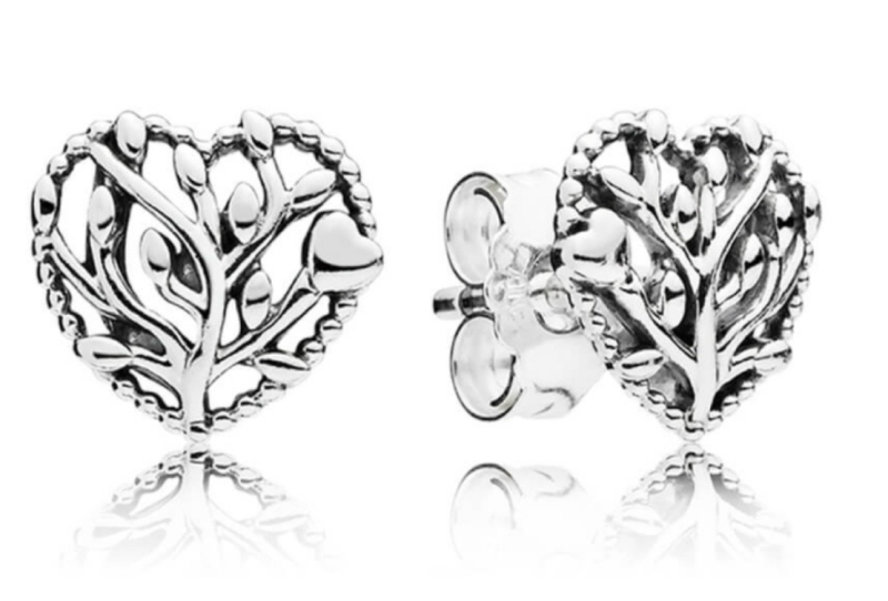 PANDORA Flourishing Hearts Stud Earrings 297085 New