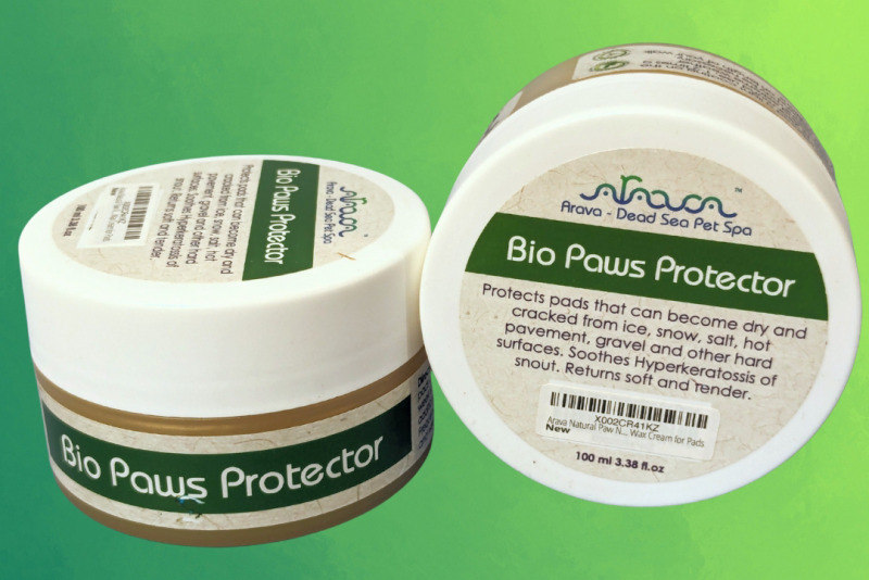 2 New Arava Natural Paw Nose Balm Protector - for Dogs & Cats &ndash; Helps with Dry Cracked Irritated Paws and Hot Spots - Safe to Lick (100 ml ea)