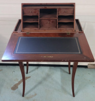 Directoire Style Writing Desk Table . Measures 37" tall , 23" wide & 27" deep