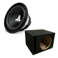 New - JL Audio 10" W0v3 Subwoofer + RoxBox 10" Single Vented Enclosure , Car Audio