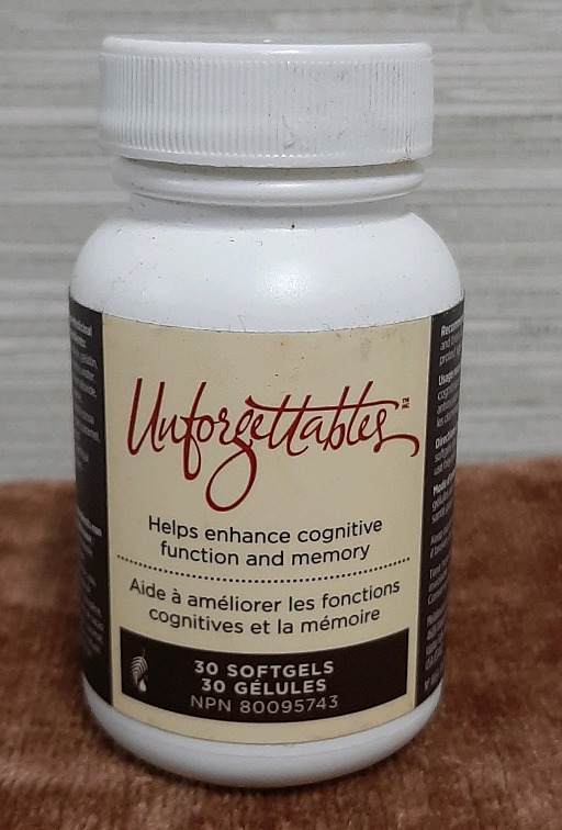 NEW Unforgettables Help with Cognitive Function and Memory 50 caps per Bottle