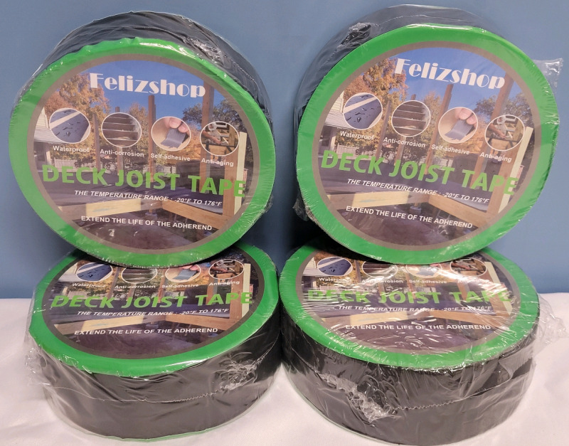 New - Felizshop 2"&times;50ft Deck Joist Tape , Four (4) Rolls