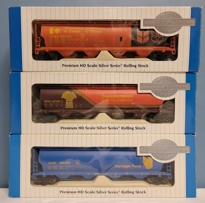 Bachmann Premium HO Scale Silver Series Rolling Stock Railroad Models , 3 Cars NRFB