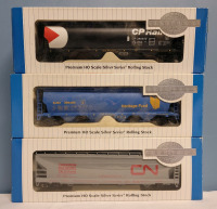 Bachmann Premium HO Scale Silver Series Rolling Stock Railroad Models , 3 Cars NRFB