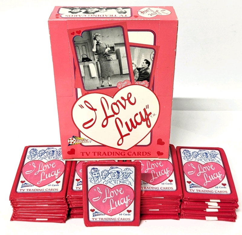 Vintage 1991 I LOVE LUCY TV Trading Cards Retail Display Box & 36 Sealed Wax Packs (10 Cards Per Pack : 360 Cards Total)