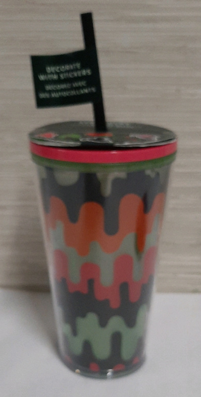 NEW Starbucks Halloween Cold Cup That You Can Decorate with Stickers 6.75" Tall