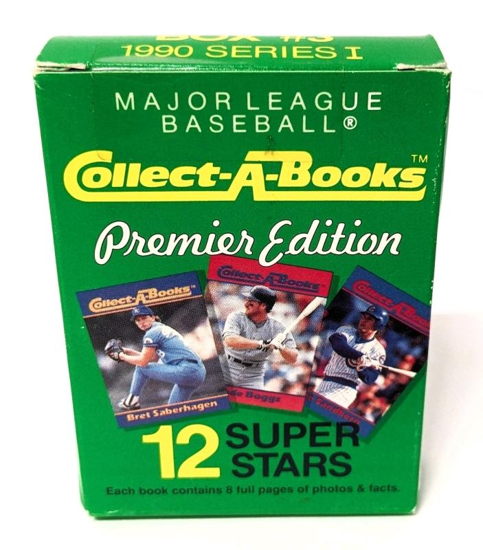 Vintage 1990 MLB Major League Baseball COLLECT-A-BOOKS Premier Edition Box #3 Series I (12 Super Stars)
