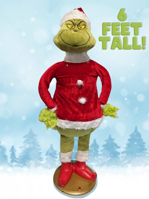 !!! New 6ft Tall Life-Sized Dancing GRINCH (Working and FANTASTIC!)