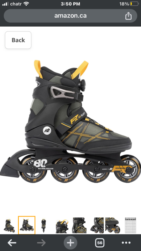 K2 F.I.T. 80 BOA Inline Skates Mens 11