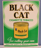 Black Cat Cigarette Tobacco Hard Stock Paper Advertising . Measures 10.5"&times;13.5"