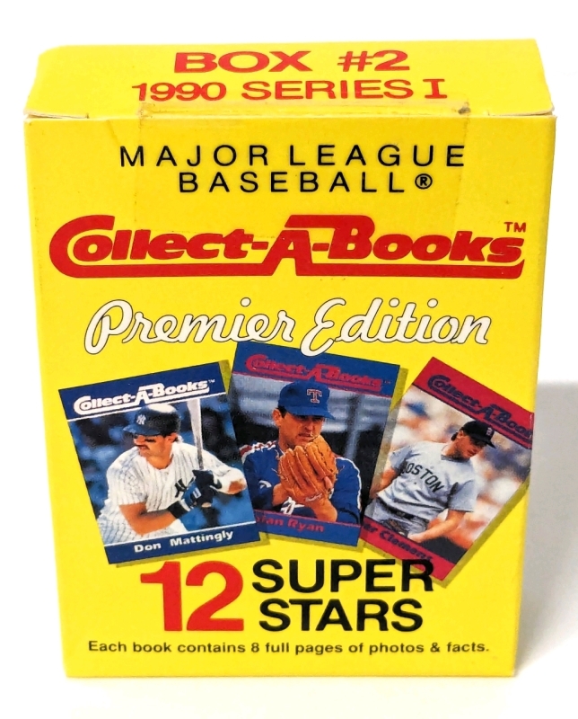 Vintage 1990 MLB Major League Baseball COLLECT-A-BOOKS Premier Edition Box #2 Series I (12 Super Stars)