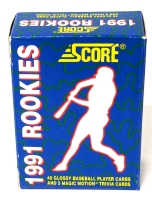 Vintage 1981 SCORE MLB Rookies Baseball Cards Never Removed From Box (40 Glossy Baseball Player Cards & 5 Motion Magic Trivia Cards)