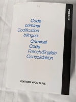 Softcover Copy of the Consolidated French/English Criminal Code. 2024 Edition