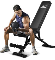 New FLYBIRD Adjustable Weight Bench, Workout Bench for Full Body Workout, Sturdy Durable Folding Weight Bench for Years of Workout