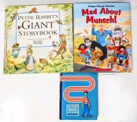 3 Classic Fantastic Hardcover Kids Books: Peter Rabbit's Giant Storybook, Mad About Munsch, Where's Waldo Ultimate Travel Collection