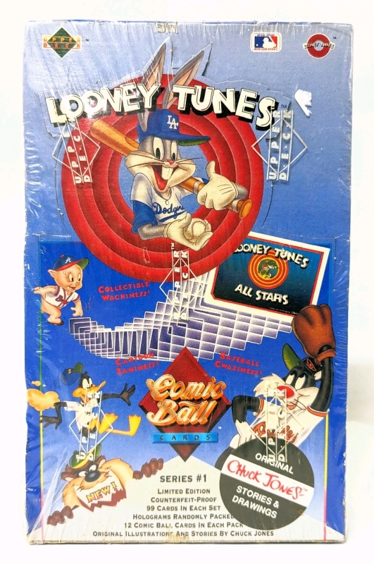 Vintage Sealed UPPER DECK x LOONEY TUNES MLB Comic Ball Baseball Cards Series 1