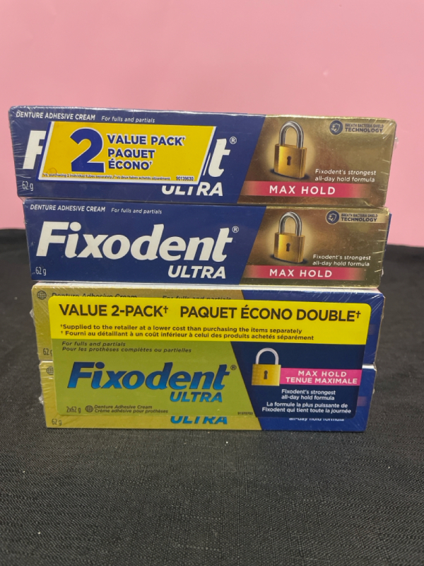 NEW 4 tubes of Fixodent Ultra