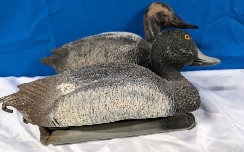 2 Vintage Plastic Duck Decoys