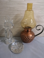 Mikasa Crystal Angel & Candle Holder & Glass Paper Weight