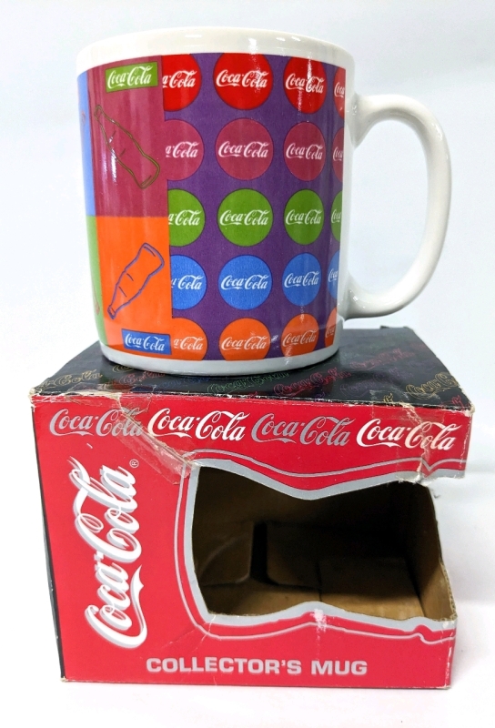 Vintage 1995 Coca-Cola Ceramic Mug with Original Box