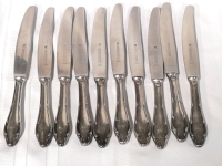 10 Vintage AWS Wellner Silver Dinner Knives
