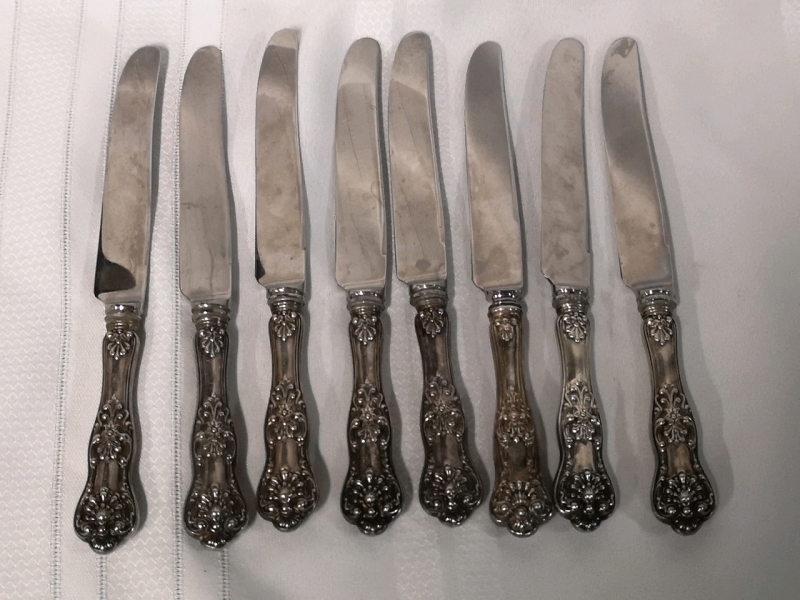 8 Vintage BIRKS Sterling Dinner Knives