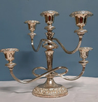 Vintage Silverplate 5 Candle Candelabra