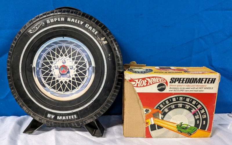 Vintage Hotwheels Super Rally Case and Speedometer