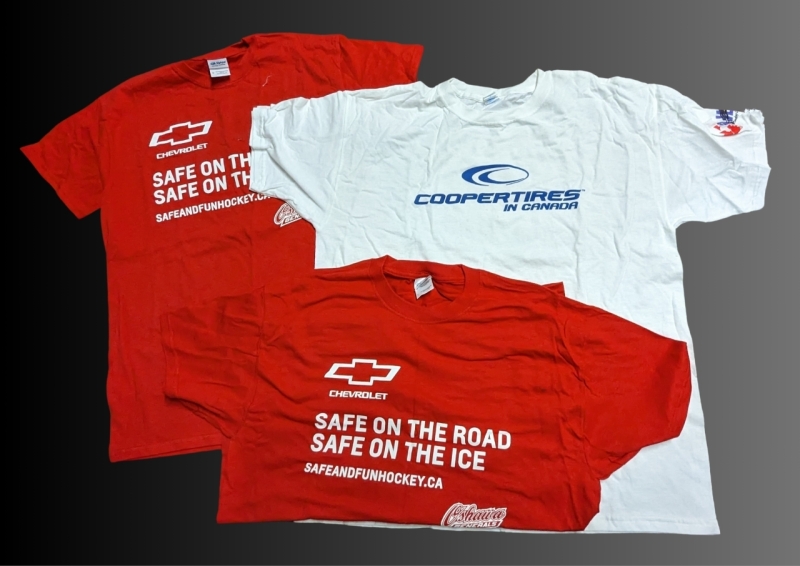 3 New 100% Cotton Promotional T-Shirts: 2 Large, 1 Medium